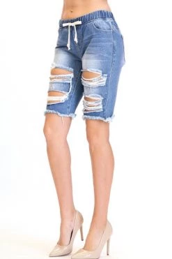 Lovemoda Mid Rise Bermuda Shorts BOTTOMS
